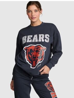 PINK Victoria's Secret Navy "Bears" Graphic Crewneck Sweatshirt